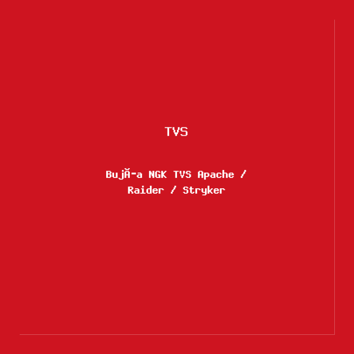 Bujía NGK TVS Apache / Raider / Stryker