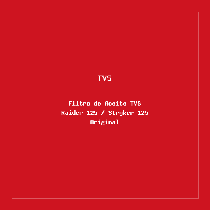 Filtro de Aceite TVS Raider 125 / Stryker 125 Original