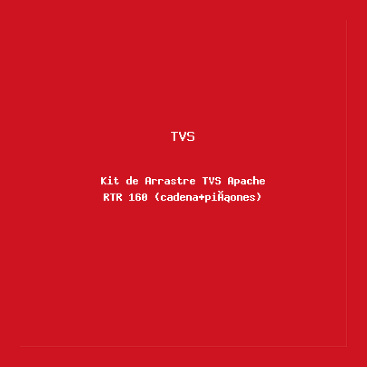 Kit de Arrastre TVS Apache RTR 160 (cadena+piñones)