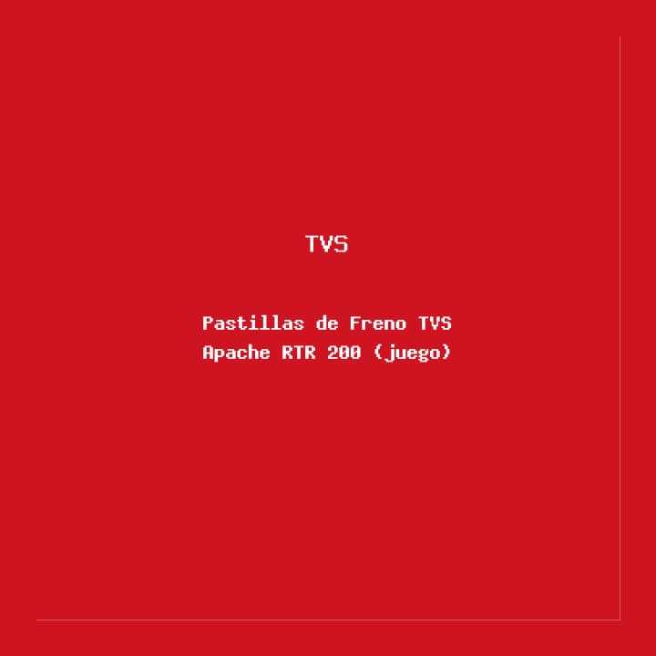 Pastillas de Freno TVS Apache RTR 200 (juego)